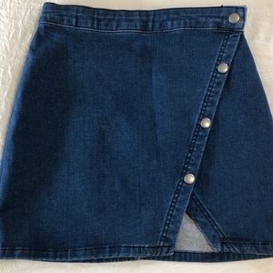 Free People Blue Denim Mini Skirt